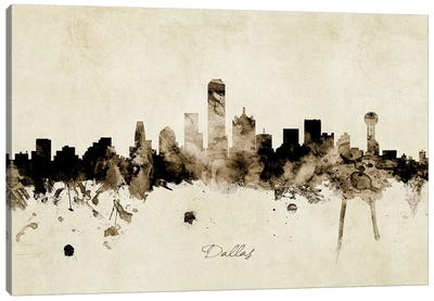 Dallas Texas Skyline Canvas Art Print - Dallas Skylines