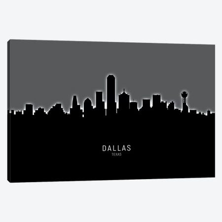 Dallas Texas Skyline Canvas Print #MTO1840} by Michael Tompsett Canvas Wall Art