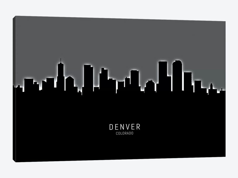 Denver Colorado Skyline by Michael Tompsett 1-piece Canvas Wall Art