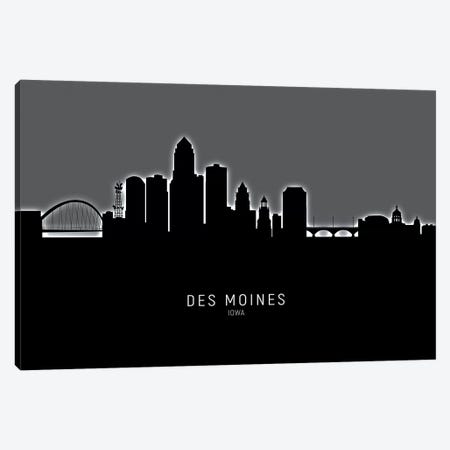 Des Moines Iowa Skyline Canvas Print #MTO1848} by Michael Tompsett Canvas Wall Art