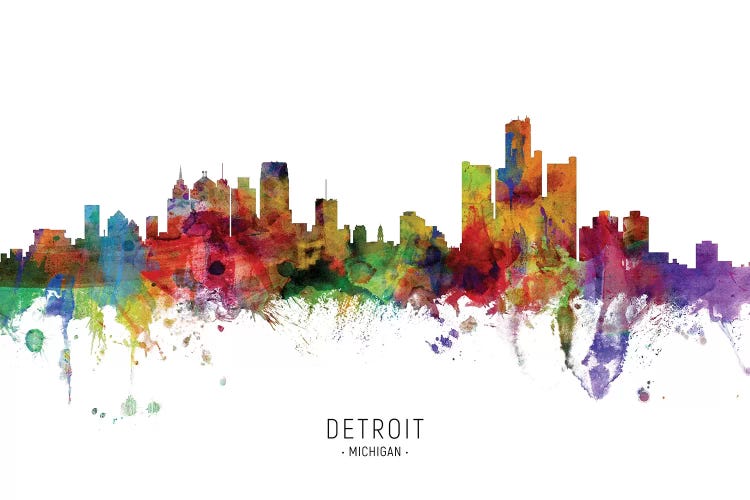 Detroit Michigan Skyline