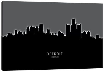 Detroit Michigan Skyline Canvas Art Print - Michigan Art