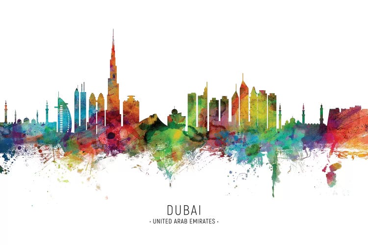 Color Splash Dubai Skyline