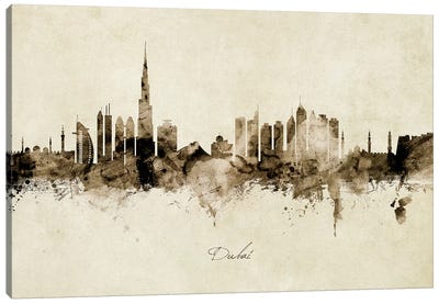 Dubai Skyline Canvas Art Print - United Arab Emirates Art
