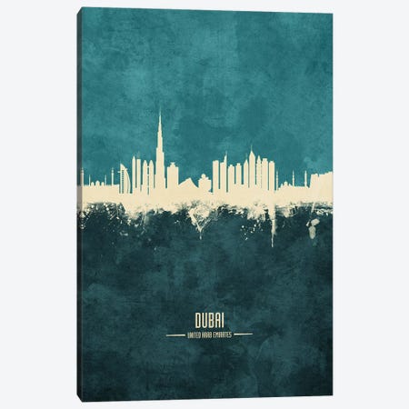 Dubai UAE Skyline Canvas Print #MTO1856} by Michael Tompsett Canvas Artwork