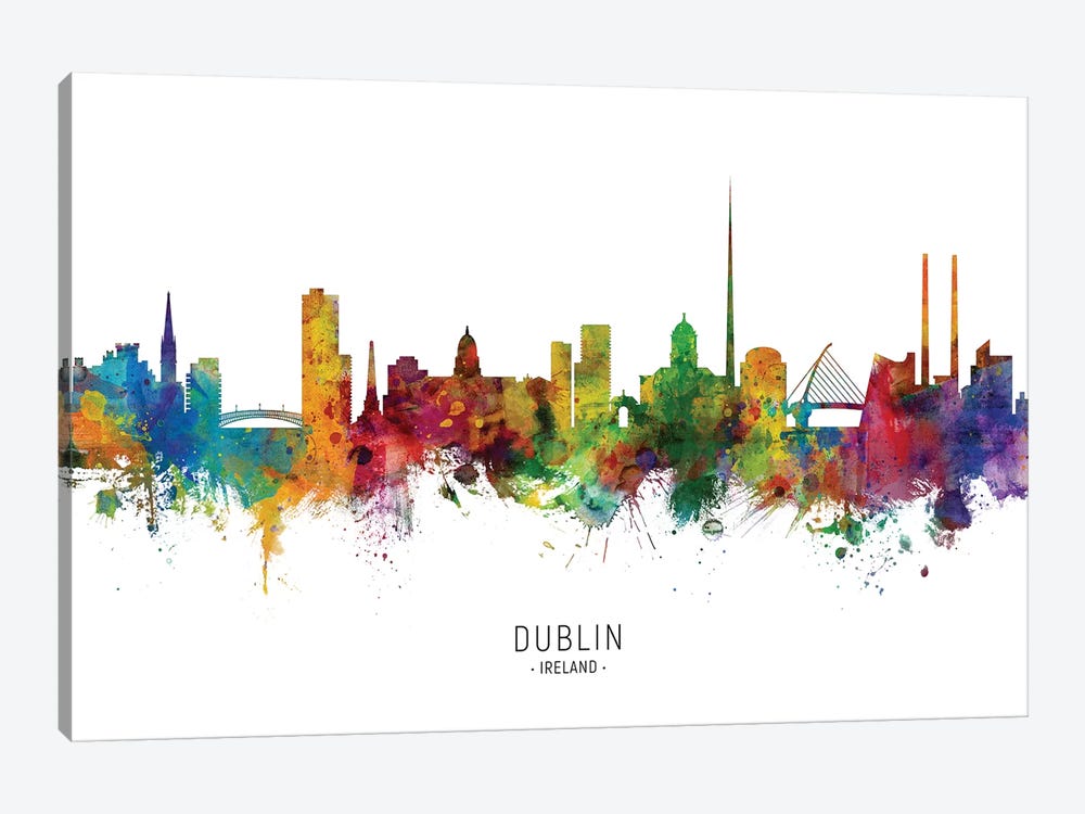 Dublin Ireland Skyline by Michael Tompsett 1-piece Art Print