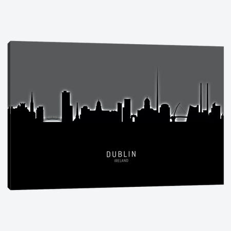 Dublin Ireland Skyline Canvas Print #MTO1860} by Michael Tompsett Canvas Wall Art