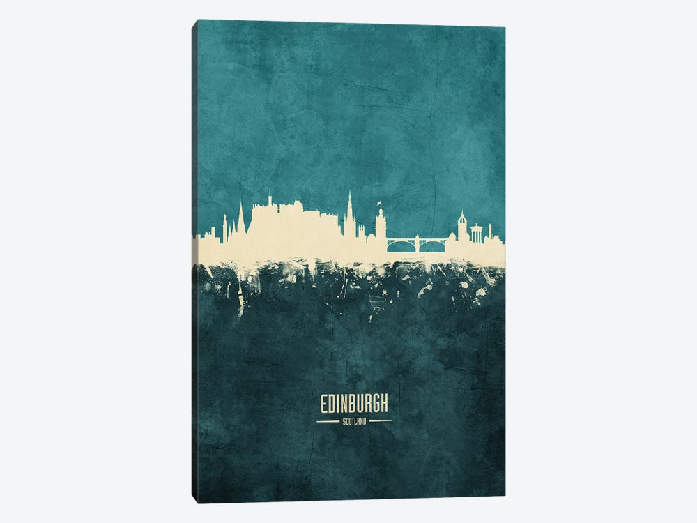 Edinburgh Scotland Skyline by Michael Tompsett 1-piece Canvas Art