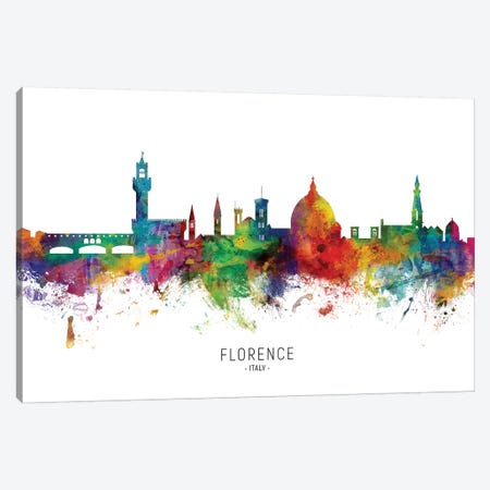 Florence Italy Skyline Canvas Print #MTO1865} by Michael Tompsett Canvas Art Print