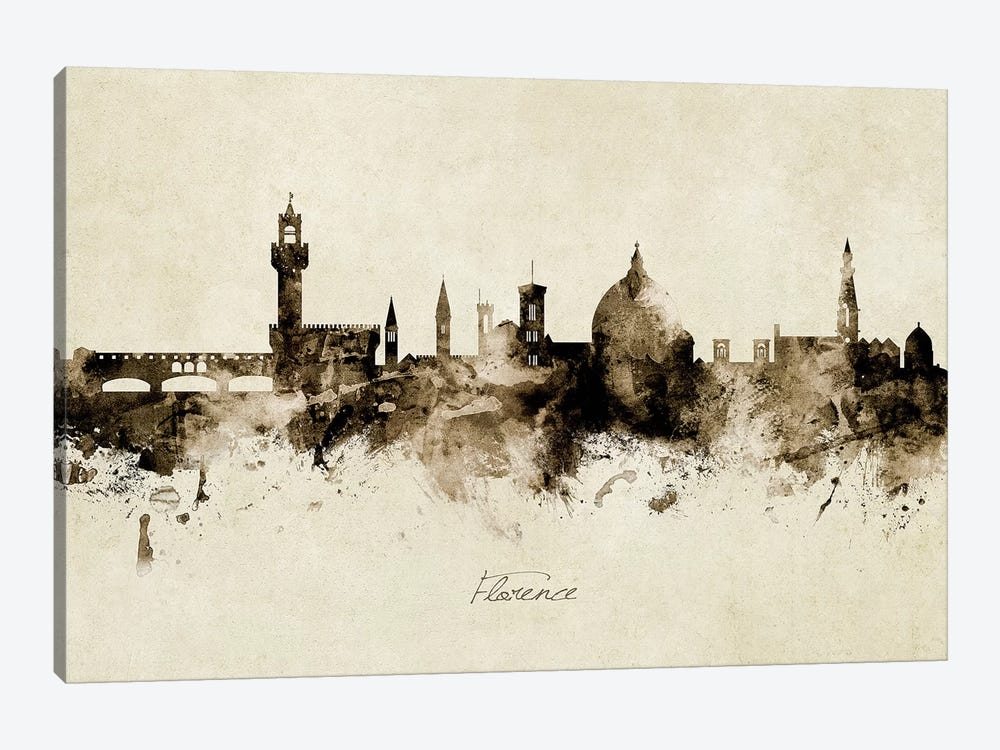 Florence Italy Skyline by Michael Tompsett 1-piece Canvas Art Print