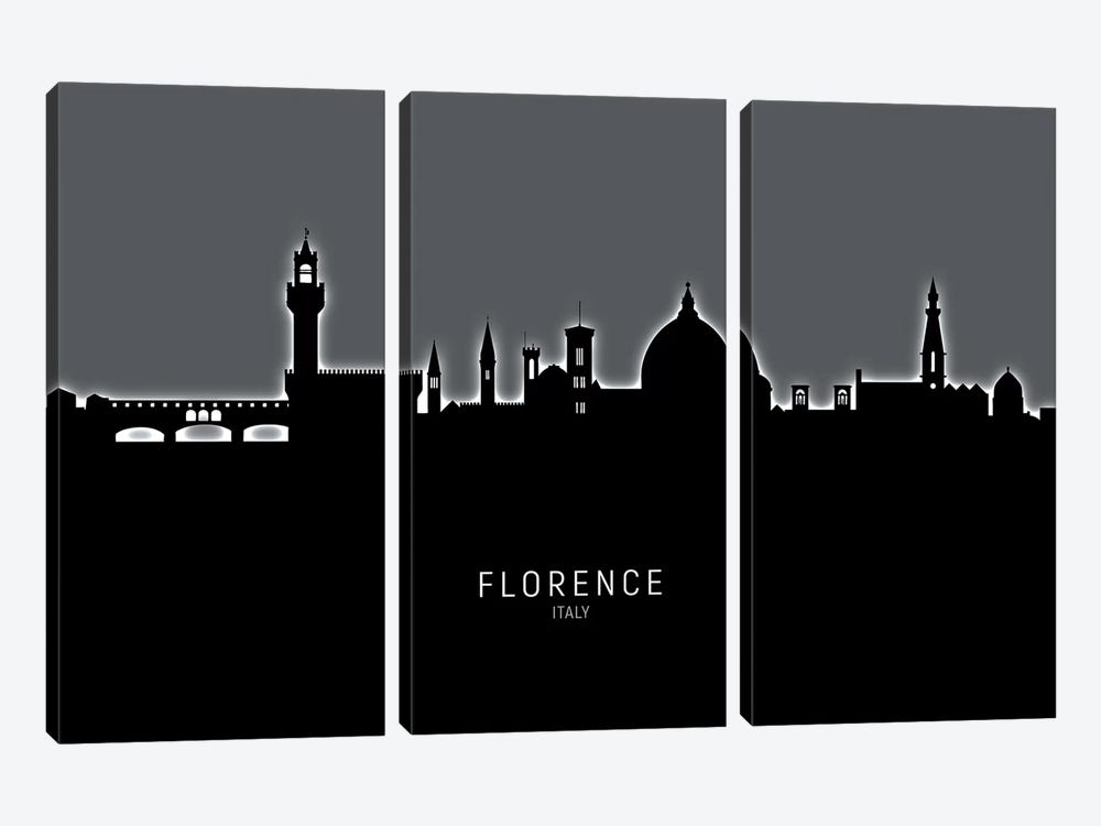 Florence Italy Skyline by Michael Tompsett 3-piece Canvas Wall Art