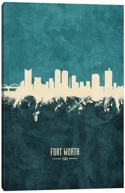 Fort Worth Texas Skyline Canvas Art Print - Industrial Office