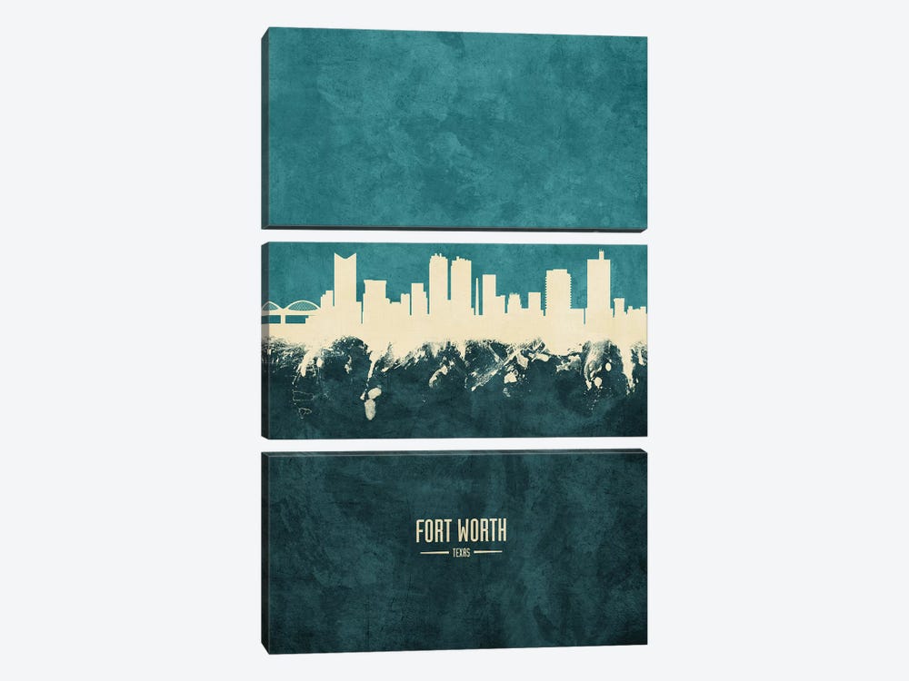 Fort Worth Texas Skyline 3-piece Canvas Print