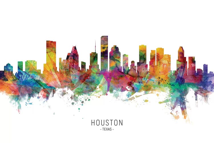 Color Splash Houston Texas Skyline