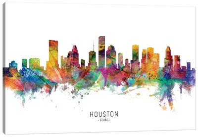 Houston Texas Skyline Canvas Art Print - Michael Tompsett