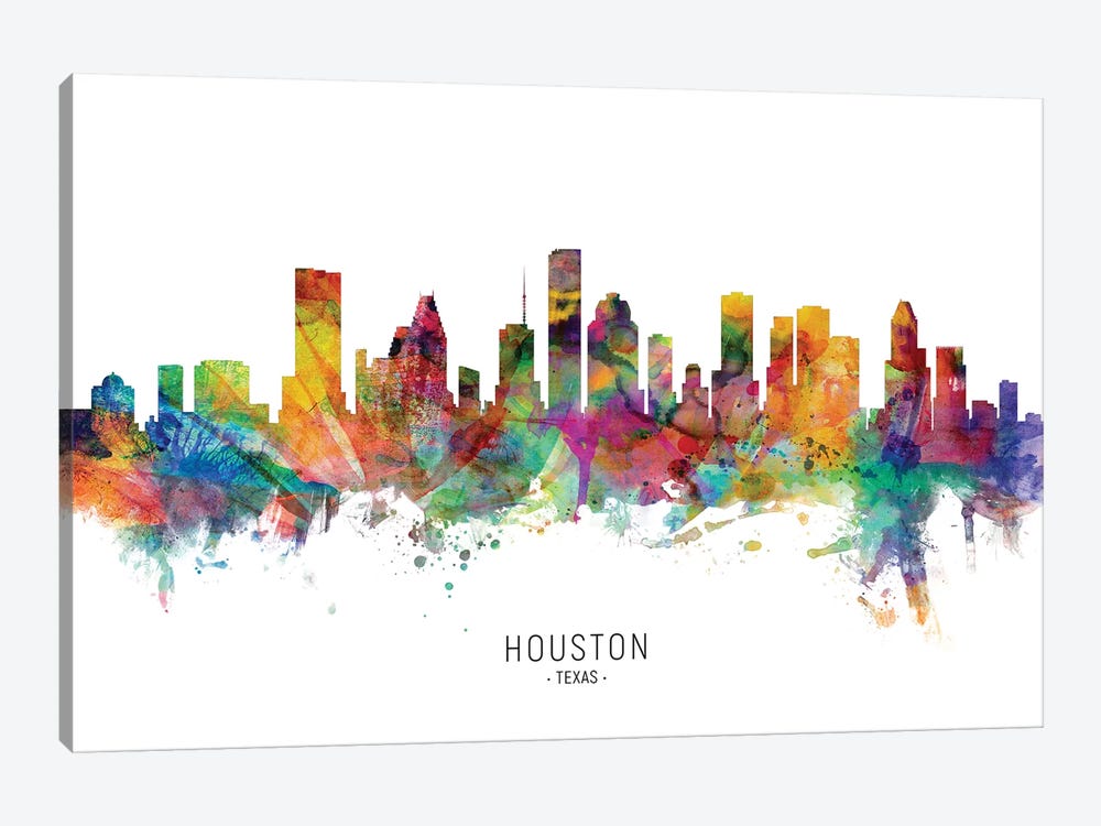 Houston Texas Skyline by Michael Tompsett 1-piece Canvas Print