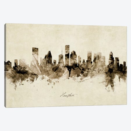 Houston Texas Skyline Canvas Print #MTO1879} by Michael Tompsett Canvas Art Print