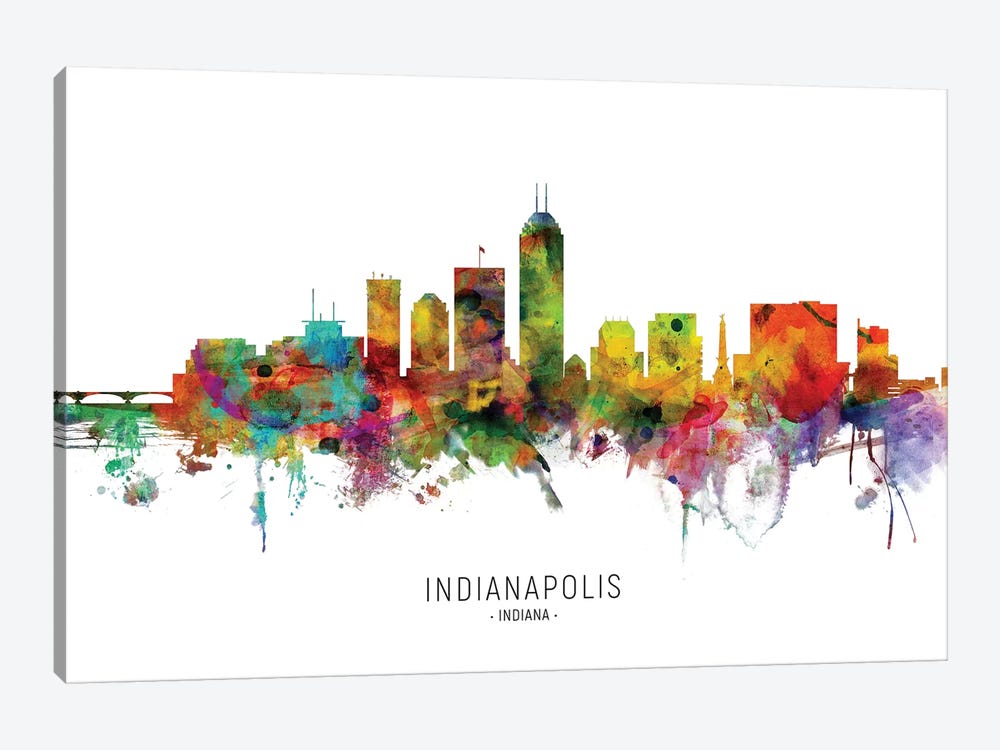 Indianapolis Indiana Skyline 1-piece Art Print