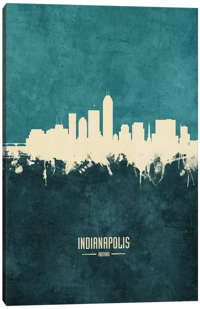 Indianapolis Indiana Skyline Canvas Art Print - Indiana Art