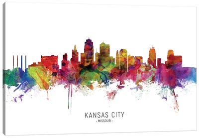 Kansas City Missouri Skyline Canvas Art Print - Missouri Art