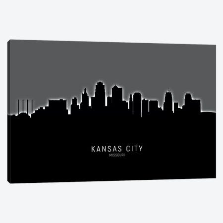 Kansas City Missouri Skyline Canvas Print #MTO1887} by Michael Tompsett Canvas Art Print