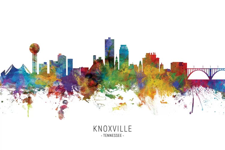 Knoxville Tennessee Skyline by Michael Tompsett wall art