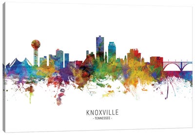 Knoxville Tennessee Skyline Canvas Art Print - Scenic & Nature Typography