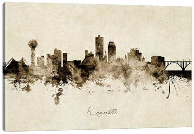 Knoxville Tennessee Skyline Canvas Art Print - Industrial Office