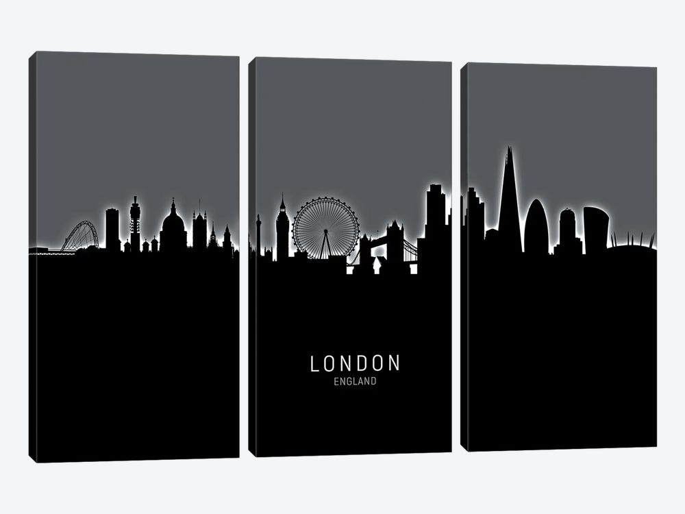 London England Skyline by Michael Tompsett 3-piece Canvas Print