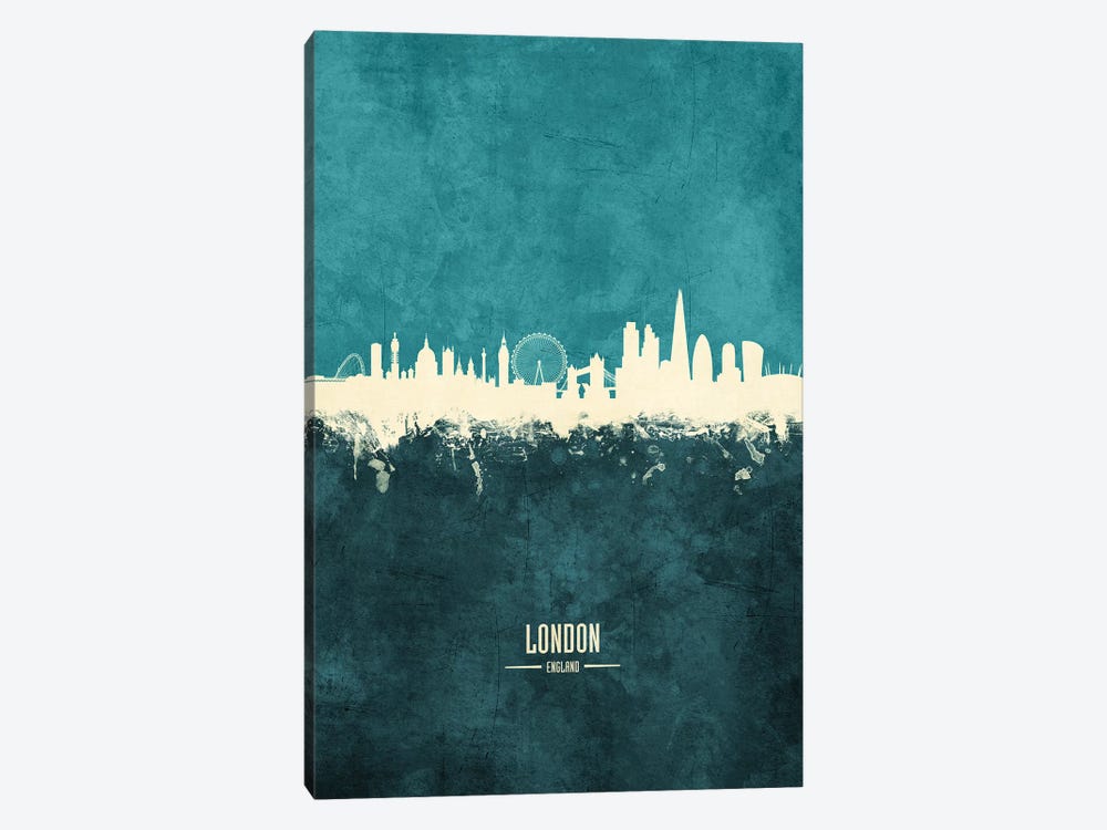 London England Skyline by Michael Tompsett 1-piece Canvas Artwork