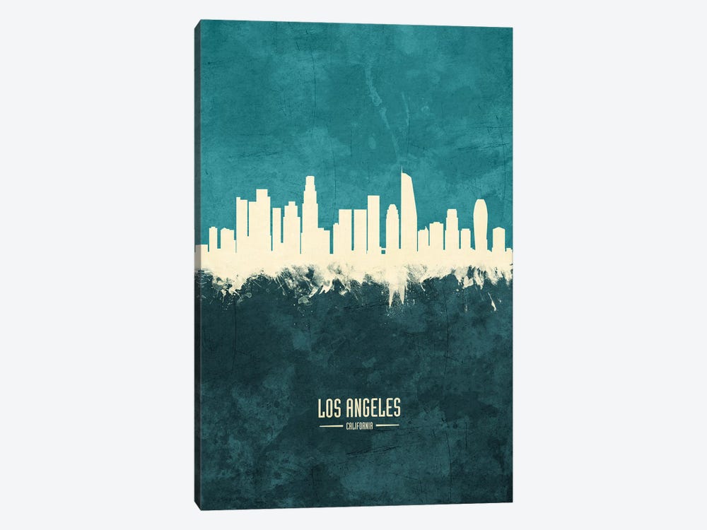 Los Angeles California Skyline by Michael Tompsett 1-piece Canvas Print