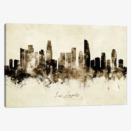 Los Angeles California Skyline Canvas Print #MTO1902} by Michael Tompsett Canvas Art Print