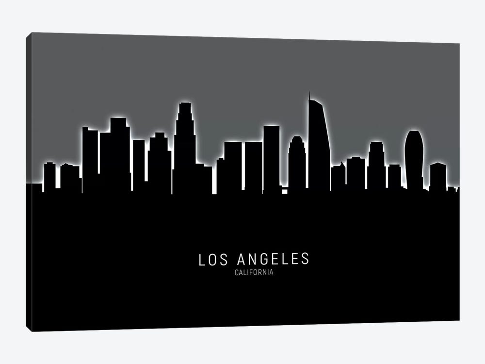 Los Angeles California Skyline by Michael Tompsett 1-piece Canvas Artwork