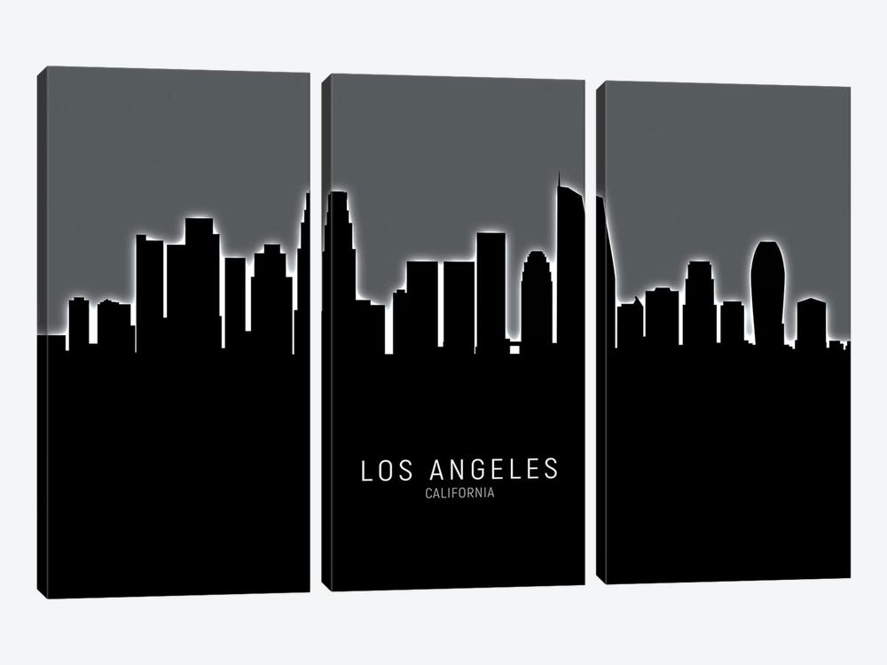 Los Angeles California Skyline by Michael Tompsett 3-piece Canvas Artwork