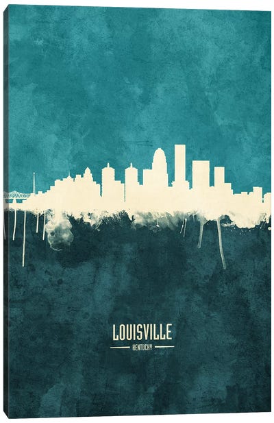 Louisville Kentucky City Skyline Canvas Art Print - Kentucky Art