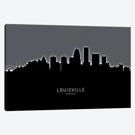 Louisville Kentucky City Skyline Canvas Print #MTO1907} by Michael Tompsett Canvas Wall Art