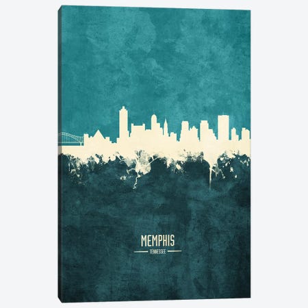 Memphis Tennessee Skyline Canvas Print #MTO1916} by Michael Tompsett Art Print