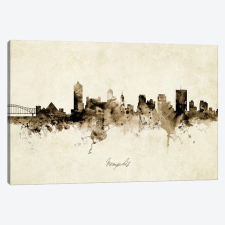 Memphis Tennessee Skyline Canvas Print #MTO1917} by Michael Tompsett Art Print