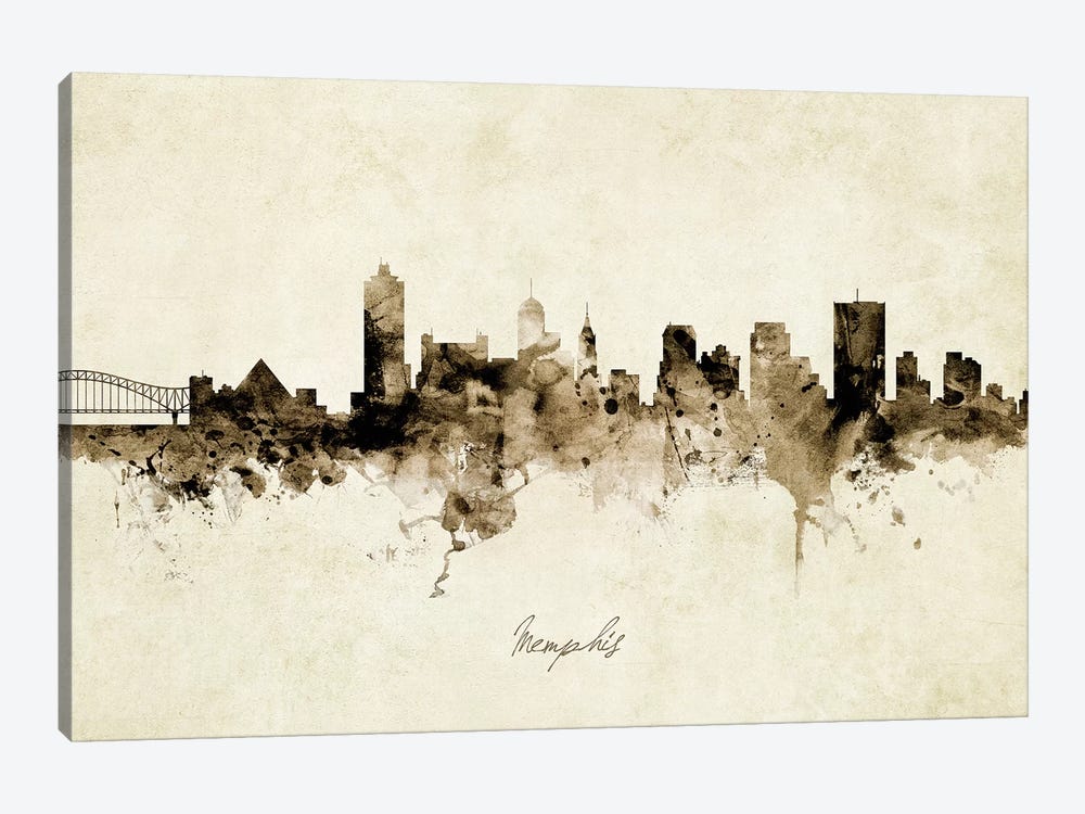 Memphis Tennessee Skyline by Michael Tompsett 1-piece Art Print