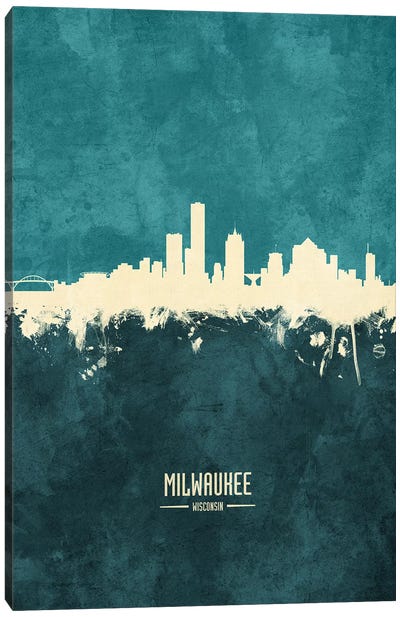 Milwaukee Wisconsin Skyline Canvas Art Print - Milwaukee
