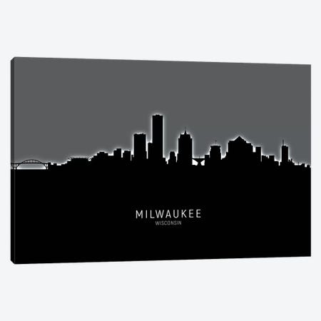Milwaukee Wisconsin Skyline Canvas Print #MTO1922} by Michael Tompsett Canvas Print