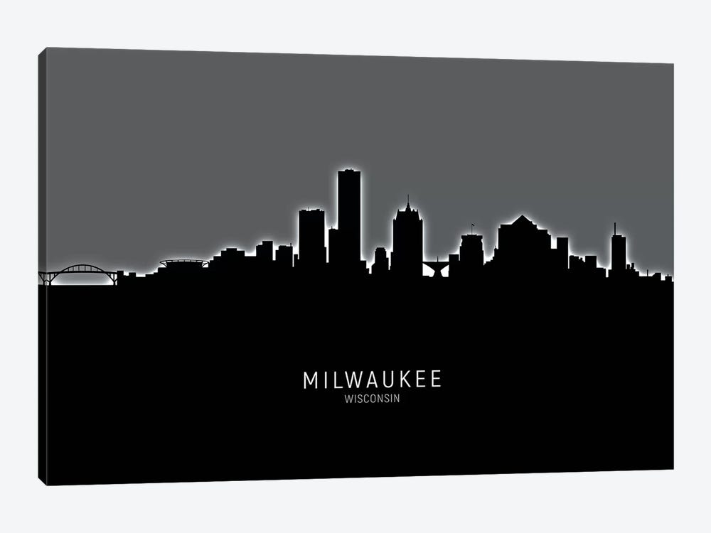 Milwaukee Wisconsin Skyline by Michael Tompsett 1-piece Art Print