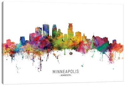 Minneapolis Minnesota Skyline Canvas Art Print - Minneapolis