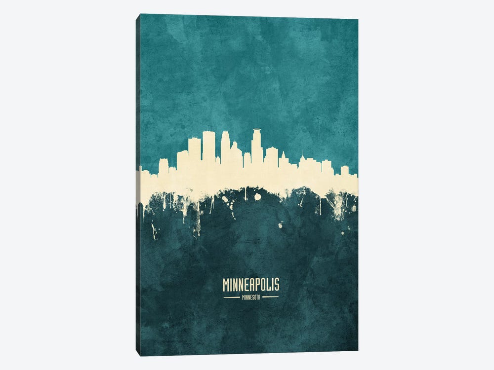 Minneapolis Minnesota Skyline by Michael Tompsett 1-piece Art Print