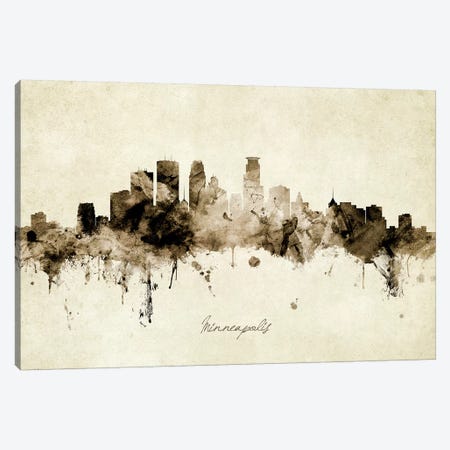 Minneapolis Minnesota Skyline Canvas Print #MTO1925} by Michael Tompsett Canvas Art