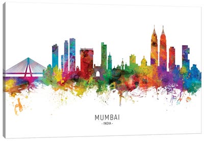 Mumbai Skyline India Bombay Canvas Art Print - India Art