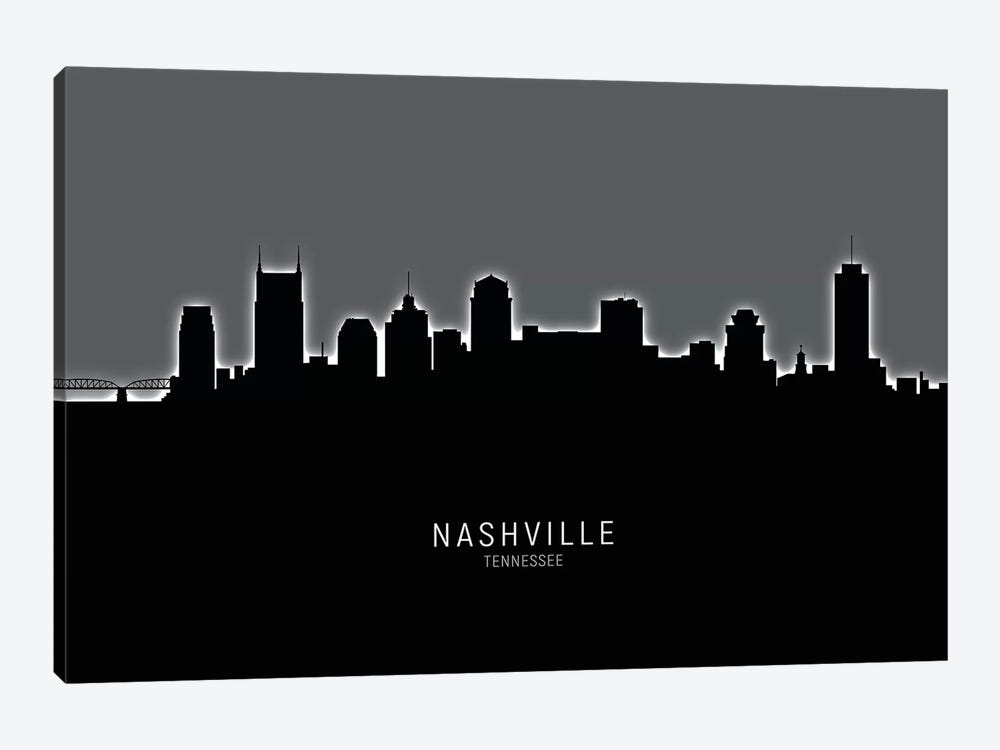 Nashville Tennessee Skyline by Michael Tompsett 1-piece Canvas Artwork