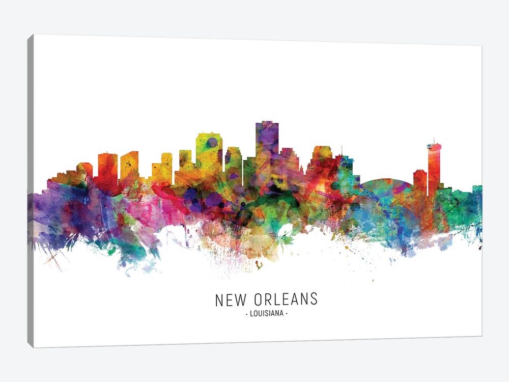 New Orleans Louisiana Skyline by Michael Tompsett 1-piece Canvas Art Print