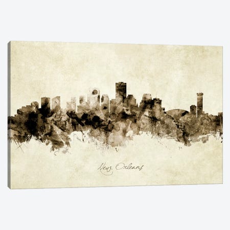 New Orleans Louisiana Skyline Canvas Print #MTO1937} by Michael Tompsett Canvas Print