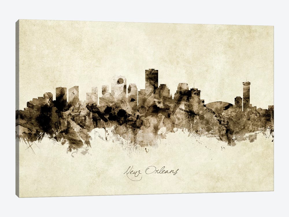 New Orleans Louisiana Skyline by Michael Tompsett 1-piece Canvas Print
